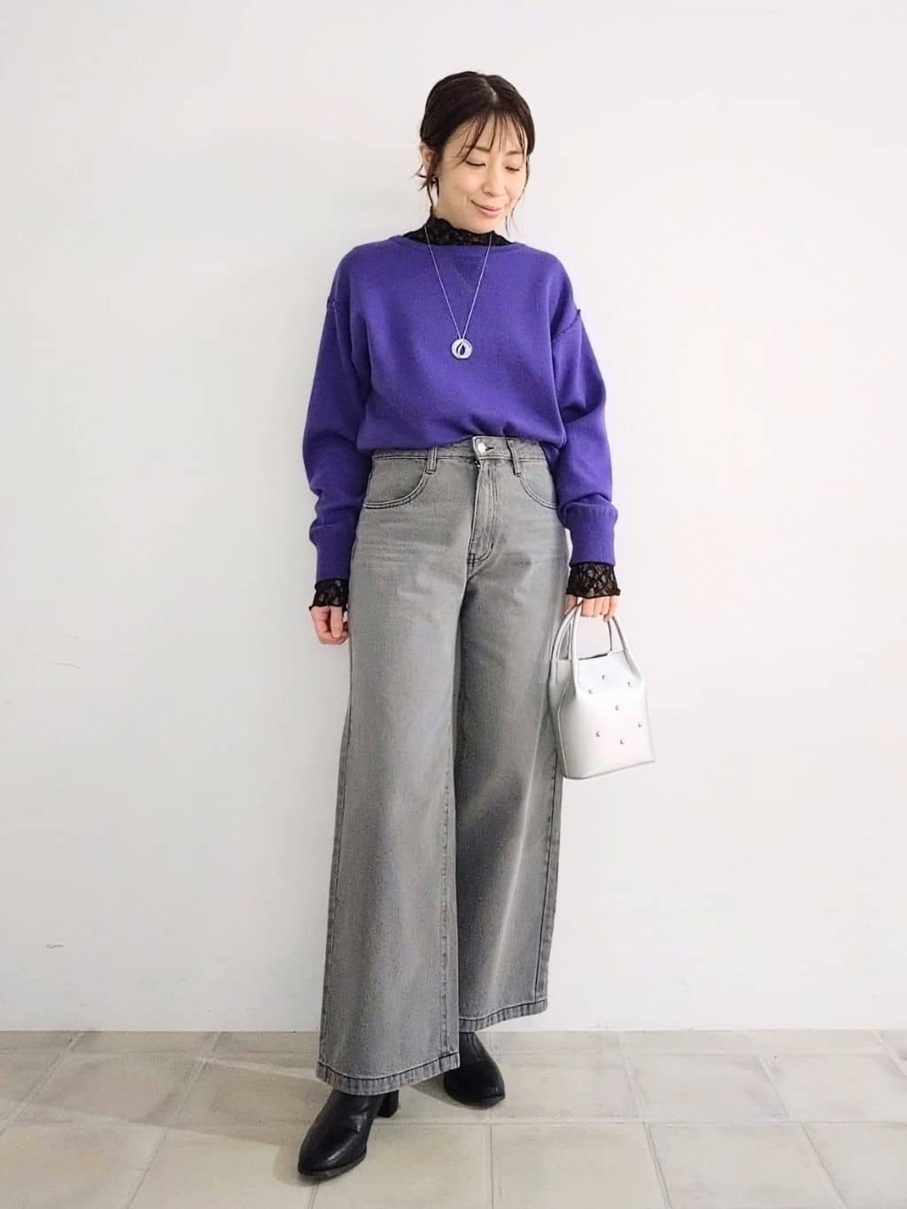 miomioさんの「SHOO･LA･RUE｜【洗濯機可/撥水/リバーシブル】 ノーカラー中綿ブルゾン」を使ったコーディネート