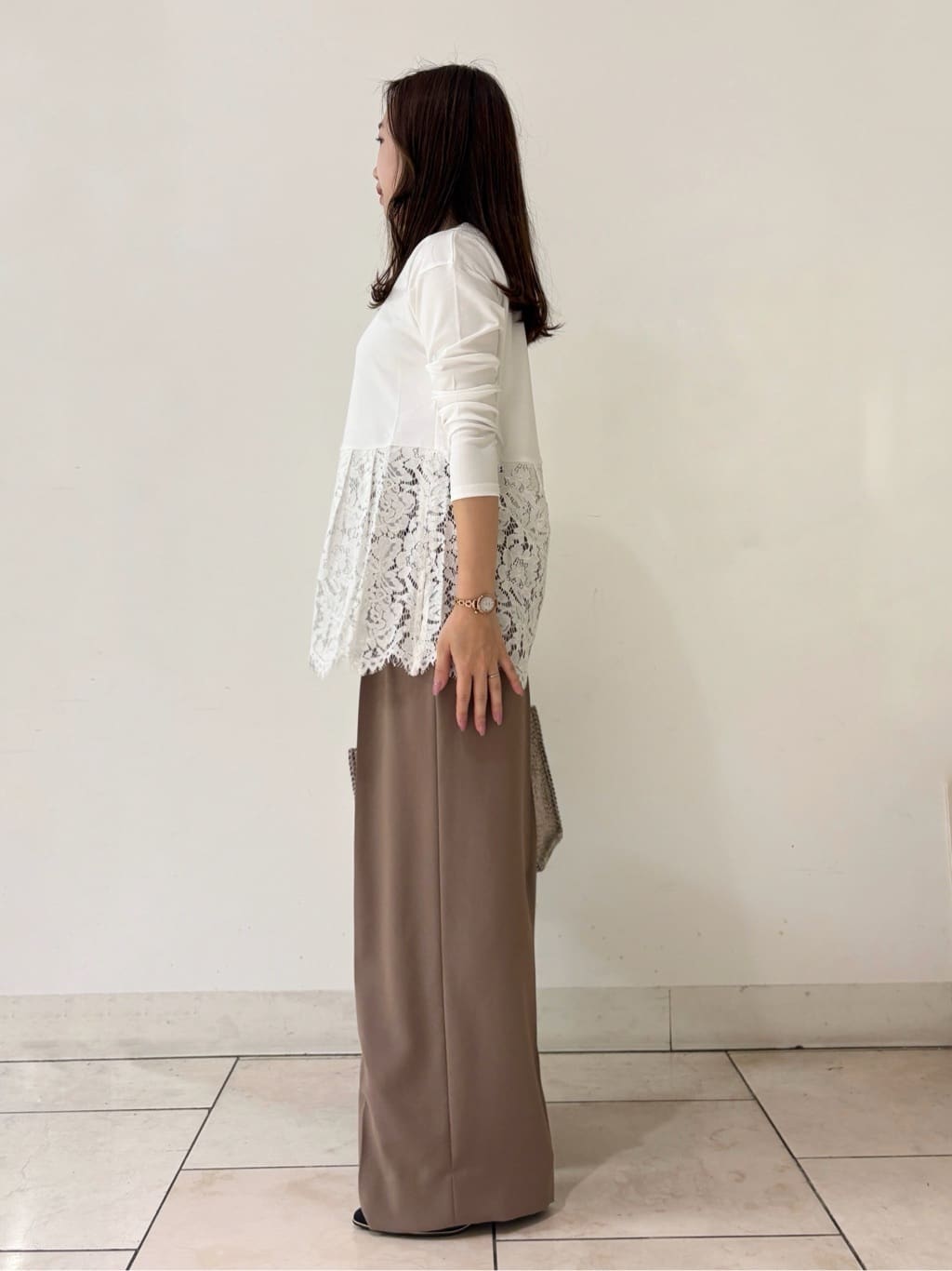 kahoさんの「INDIVI｜ツイードスモールトートバッグ」を使ったコーディネート