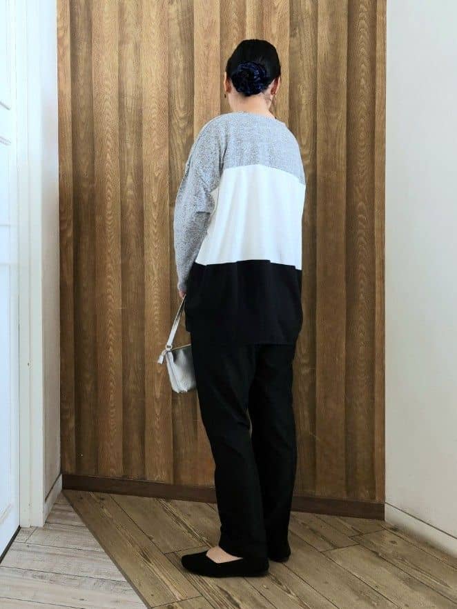 くまさんの「SHOO･LA･RUE｜【高レビュー/SS-LL/美脚シルエット】すっきりきれい見え テーパードパンツ」を使ったコーディネート