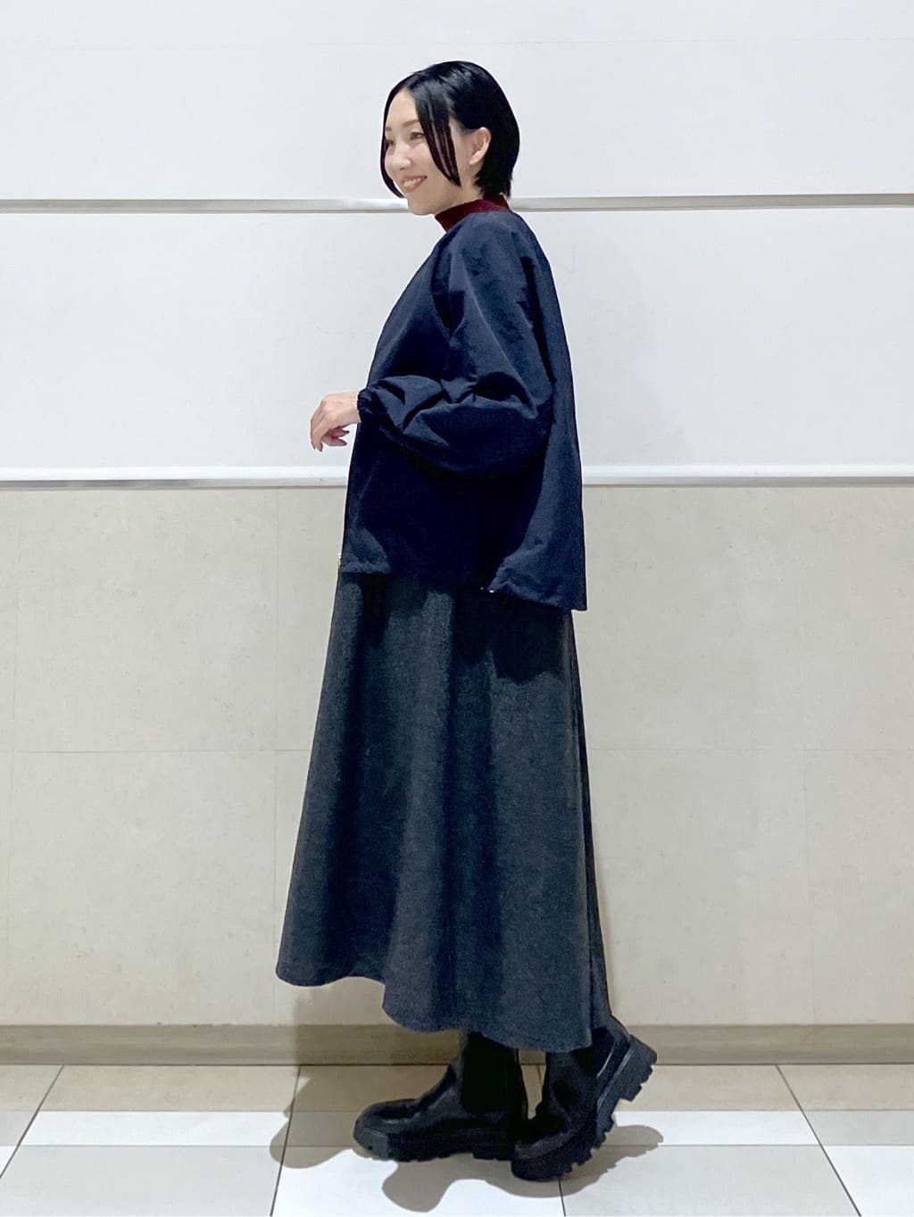 eriko さんの「Dessin｜【洗える】Vネックジャンパースカート」を使ったコーディネート