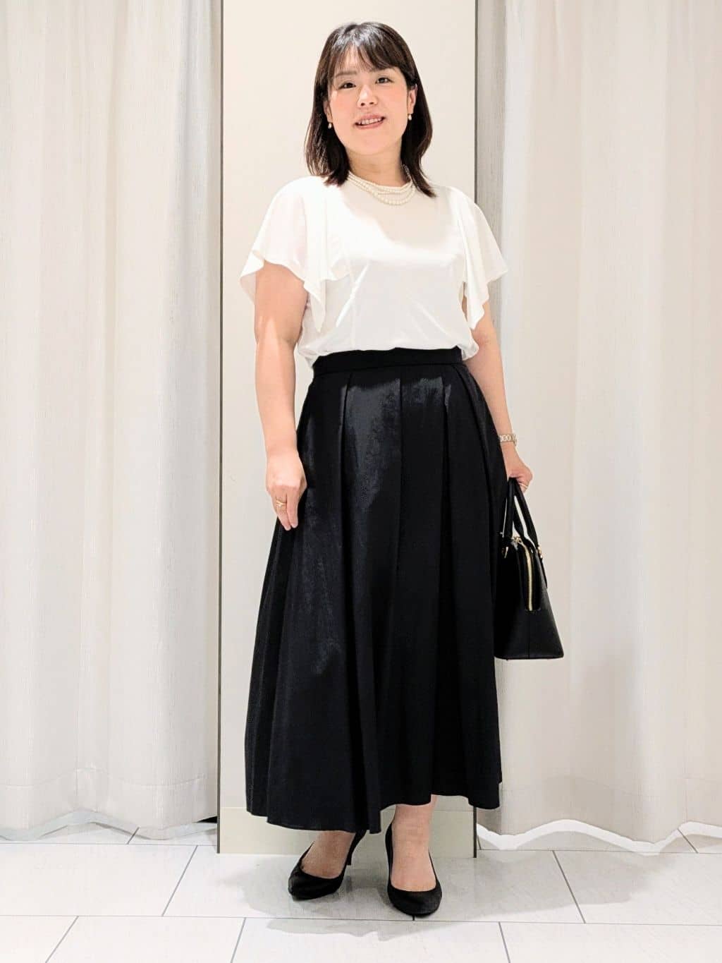 Onumaさんの「UNTITLED｜【短丈/日本製】カラミ風メッシュ ノーカラージャケット」を使ったコーディネート