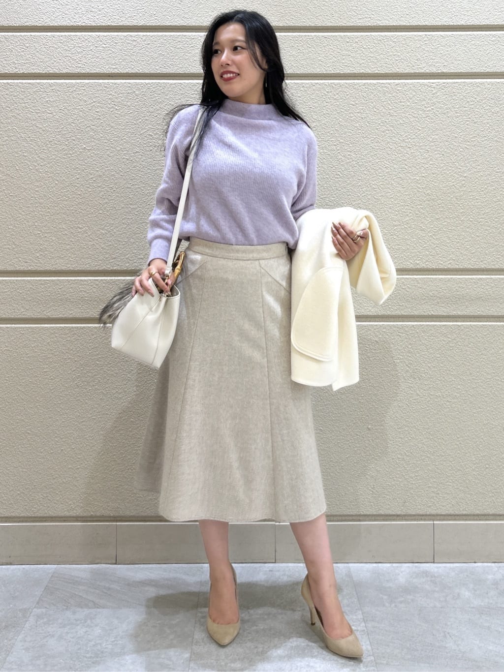 Momokaさんの「COUP DE CHANCE｜【軽い着心地】モックネックニット」を使ったコーディネート