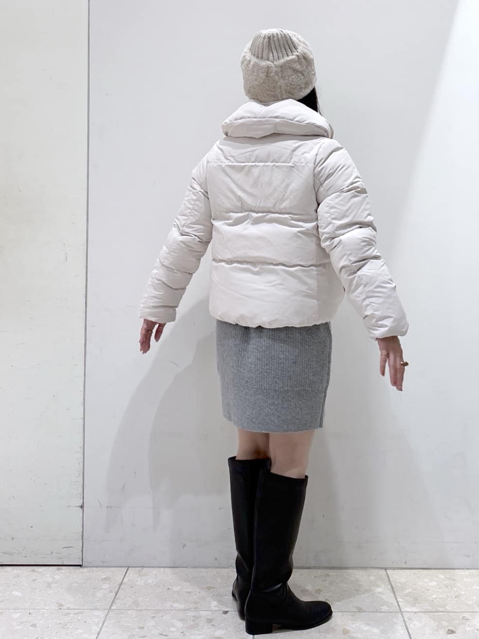 mameさんの「OPAQUE.CLIP｜KAWADAダウンショートコート【撥水／洗濯機OK／静電気防止裏地】《XS～LL》」を使ったコーディネート