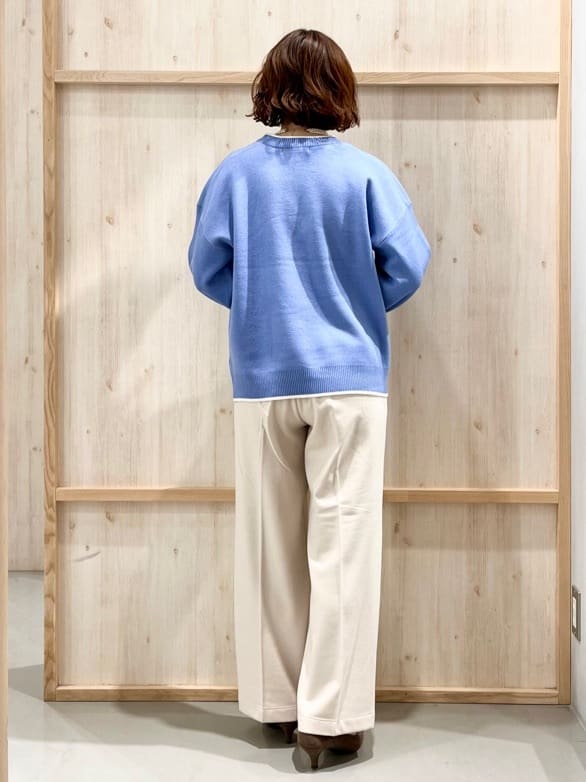 nakoさんの「THE SHOP TK｜花柄ラメジャカードニット」を使ったコーディネート