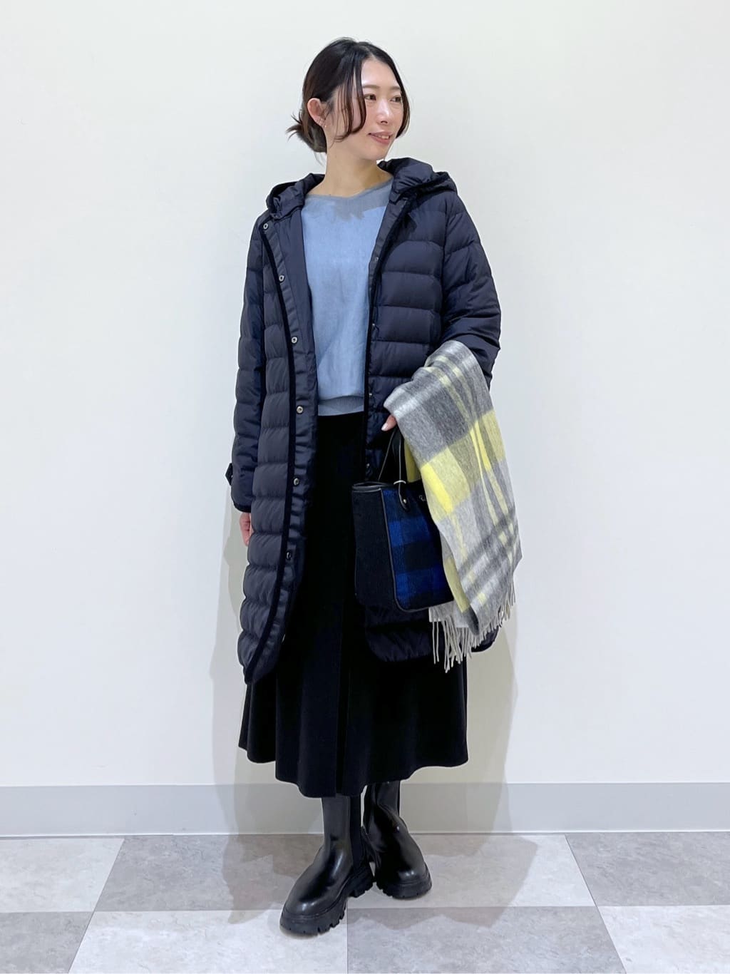 canaさんの「Dessin｜【洗える】ウールブレンド後ろボタンニット」を使ったコーディネート
