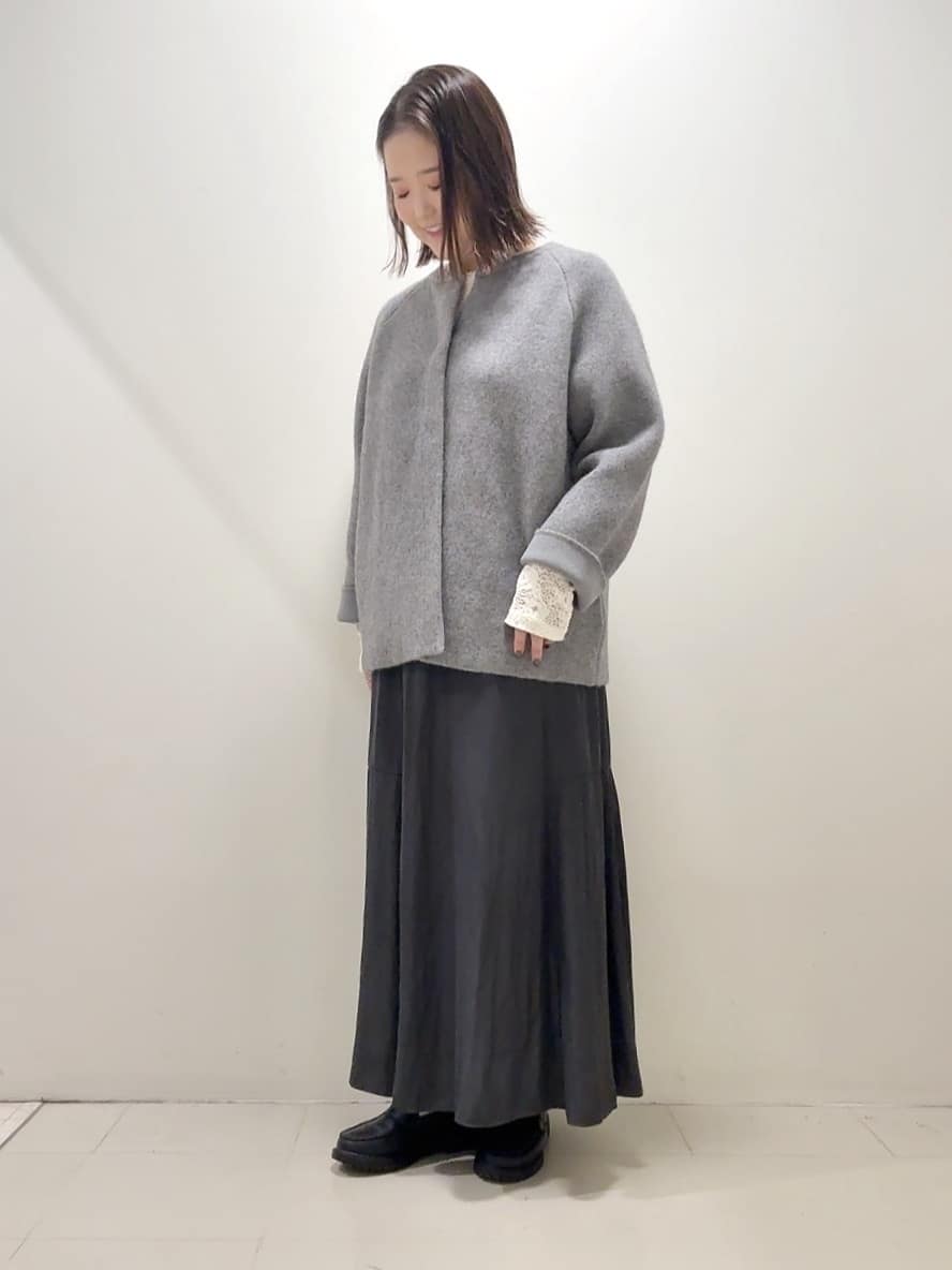 YUIさんの「UNTITLED｜【軽アウター/ミドル丈】ウールニットコーディガン」を使ったコーディネート