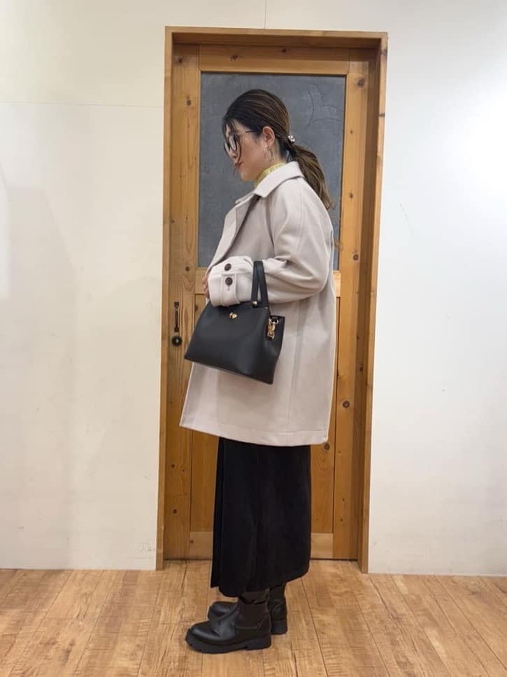 Ayana.さんの「SHOO･LA･RUE｜【2WAY】こなれきれい ウール調コクーンコート」を使ったコーディネート