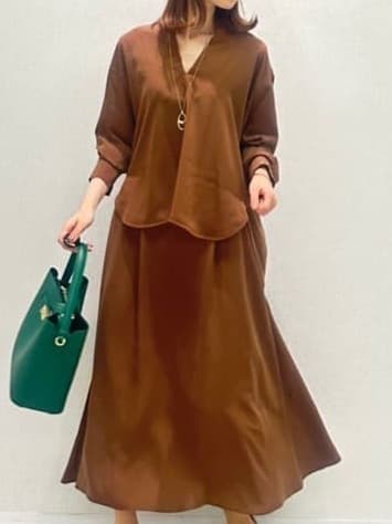 Miwaさんの「UNTITLED｜【セットアップ可/スキッパー/ゆったり】リラクパウダーシャツ」を使ったコーディネート