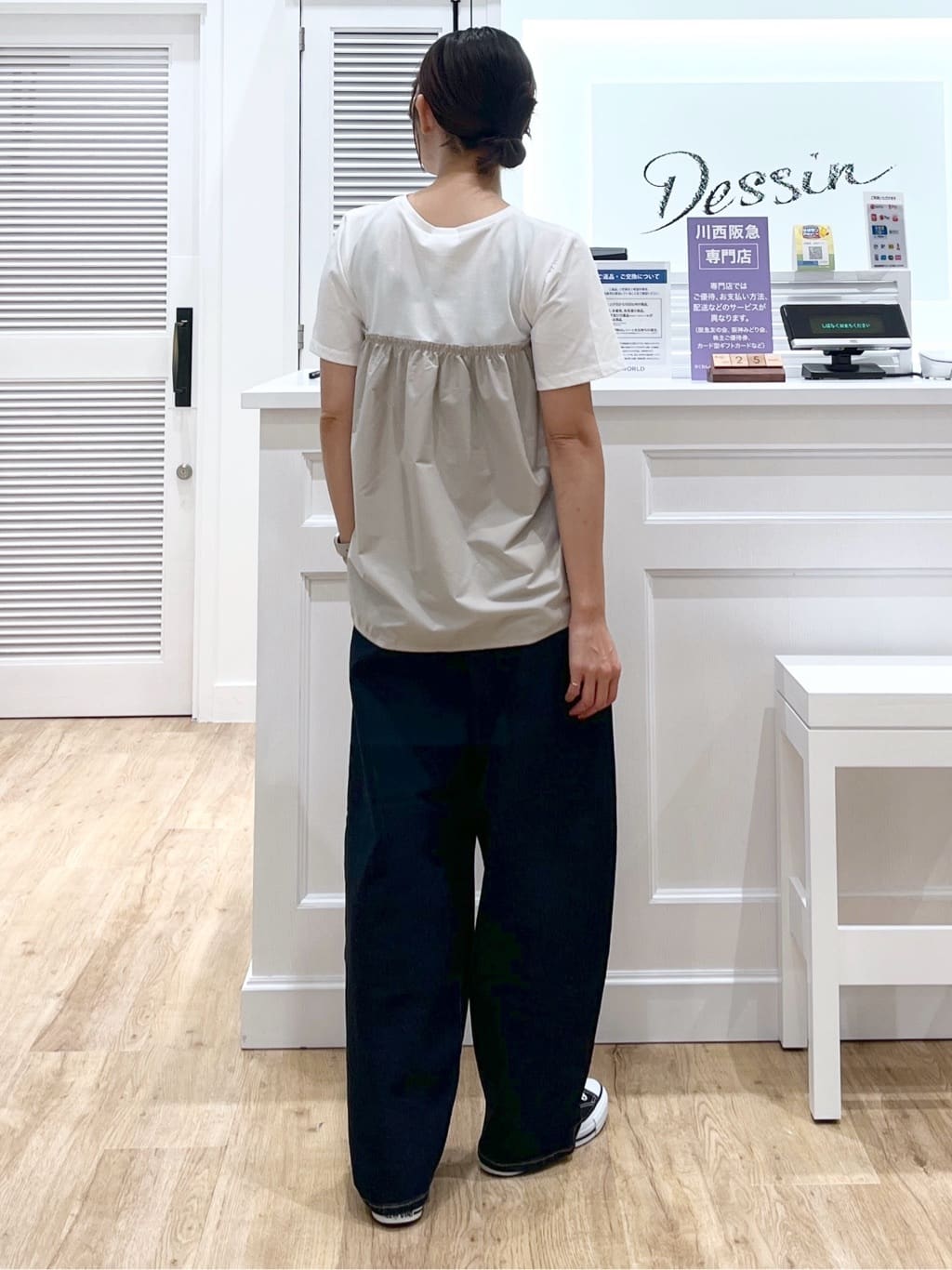 canaさんの「Dessin｜【洗える】デニムカーブパンツ」を使ったコーディネート