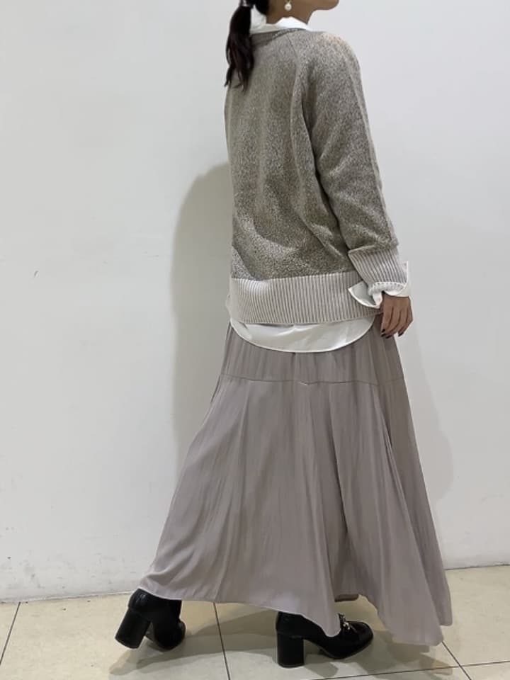 watanabeさんの「UNTITLED｜【重ね着もおすすめ/洗える】ウールカシミヤ クルーネックニット」を使ったコーディネート