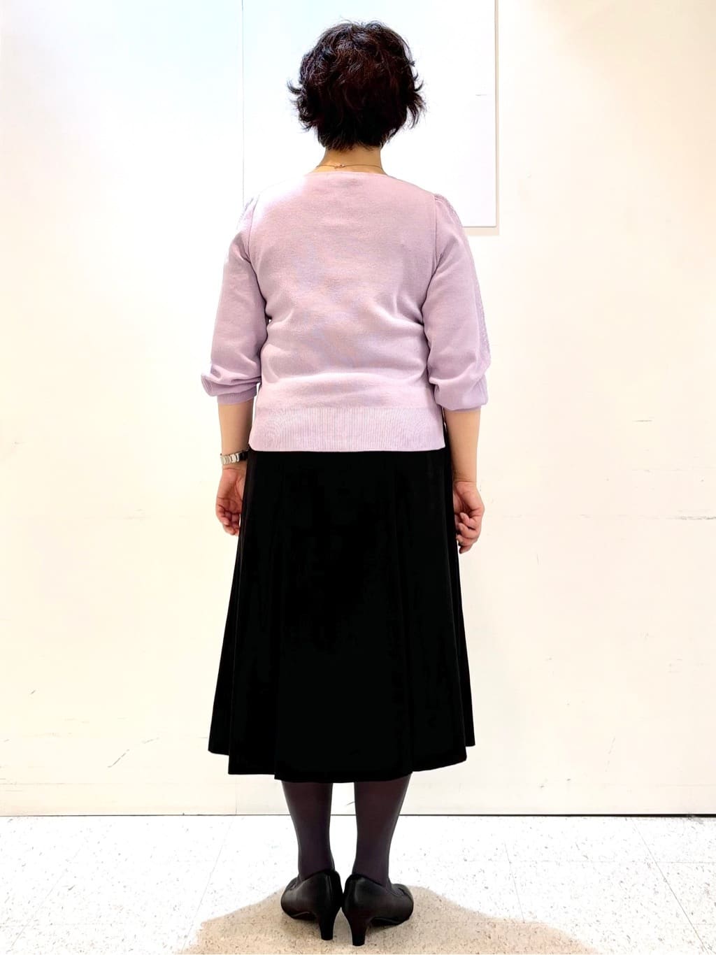 ヤスコさんの「Reflect｜【選べる8色／スカートにもパンツにも◎】ウール混ボートネックニット」を使ったコーディネート