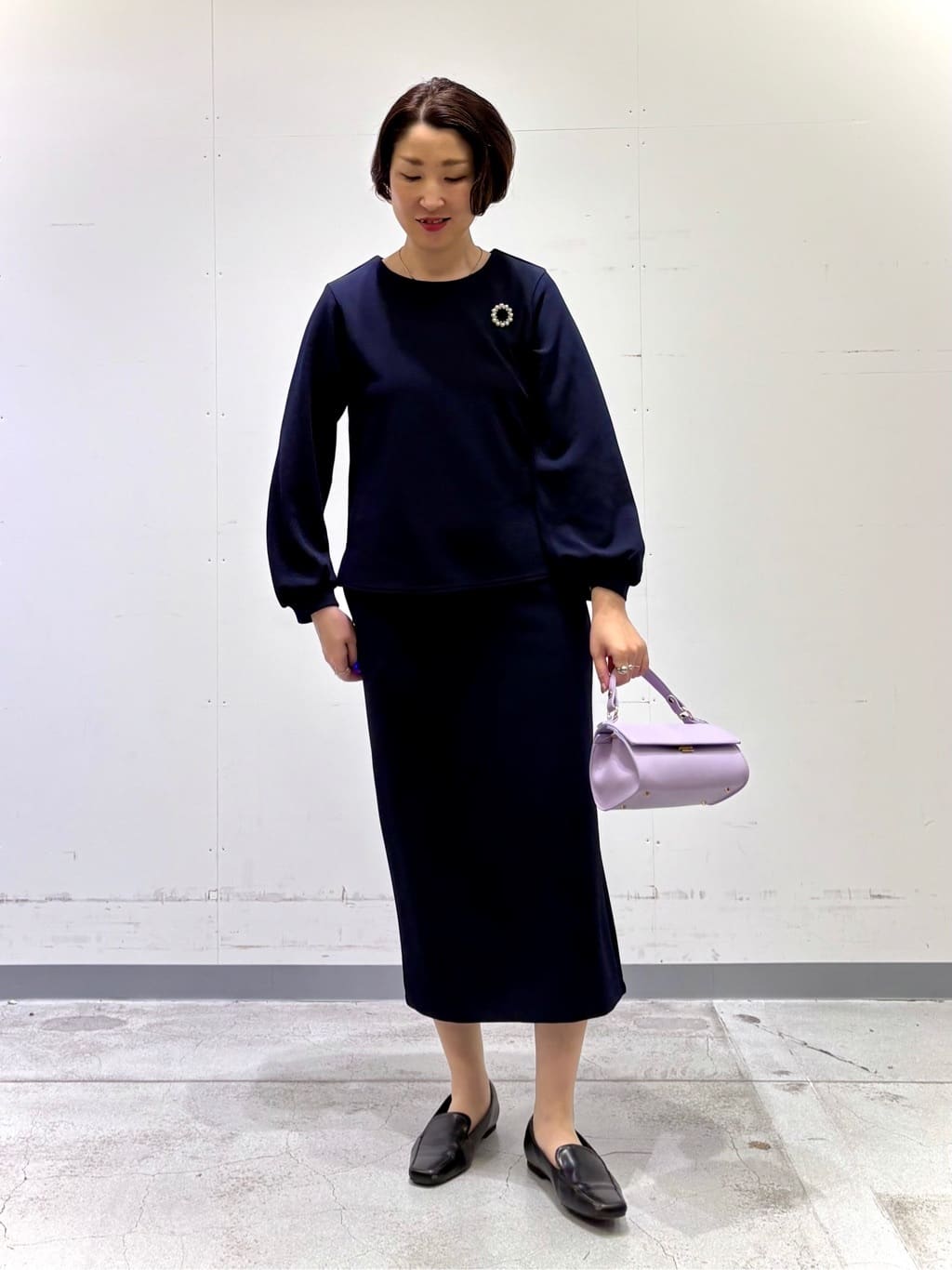 yuriさんの「INDIVI｜【SETUP可能／袖コンシャス】ダンボールジャージトップス」を使ったコーディネート