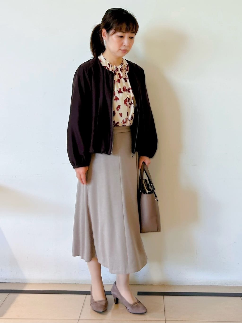 ひーさんの「Reflect｜【ライトアウター／ゆったり羽織れる／気軽な羽織りに◎】ライトブルゾン」を使ったコーディネート
