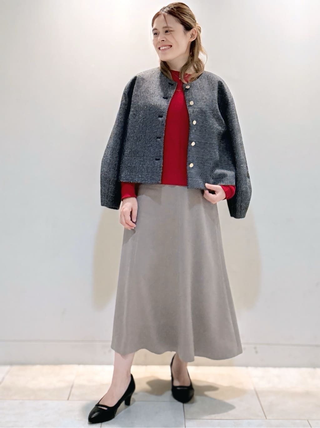 S&auml;K&iuml;さんの「Reflect｜【選べる6色／長く着られる◎】ボートネックニット」を使ったコーディネート