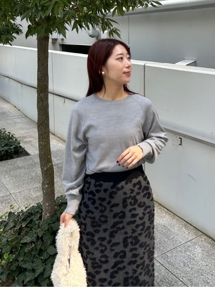 RINAさんの「OPAQUE.CLIP｜ウールライクペプラムドッキングアウター【洗濯機洗い可】」を使ったコーディネート
