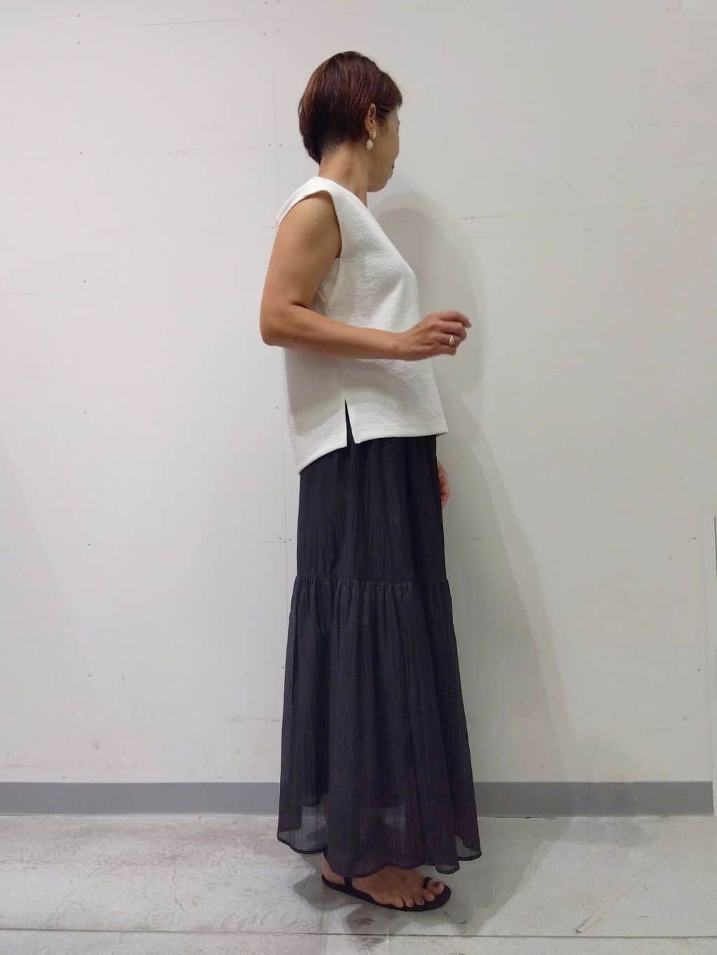 Kさんの「INDIVI｜【軽く羽織れる！】ダブルジャケット」を使ったコーディネート