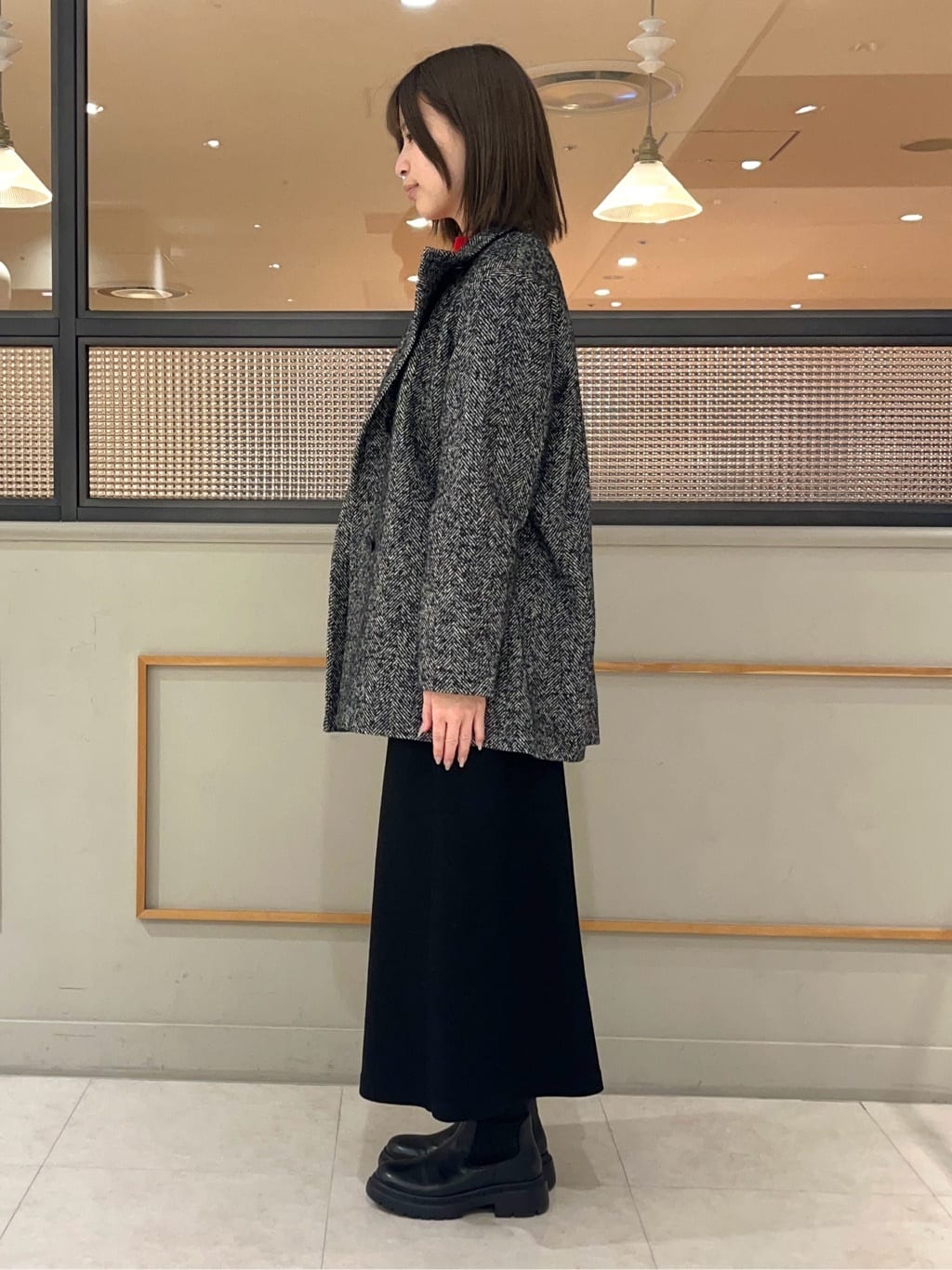 kumiさんの「INDIVI｜【冬ニット人気NO．1！／カシミヤ混】ミドルゲージハイネックニット」を使ったコーディネート