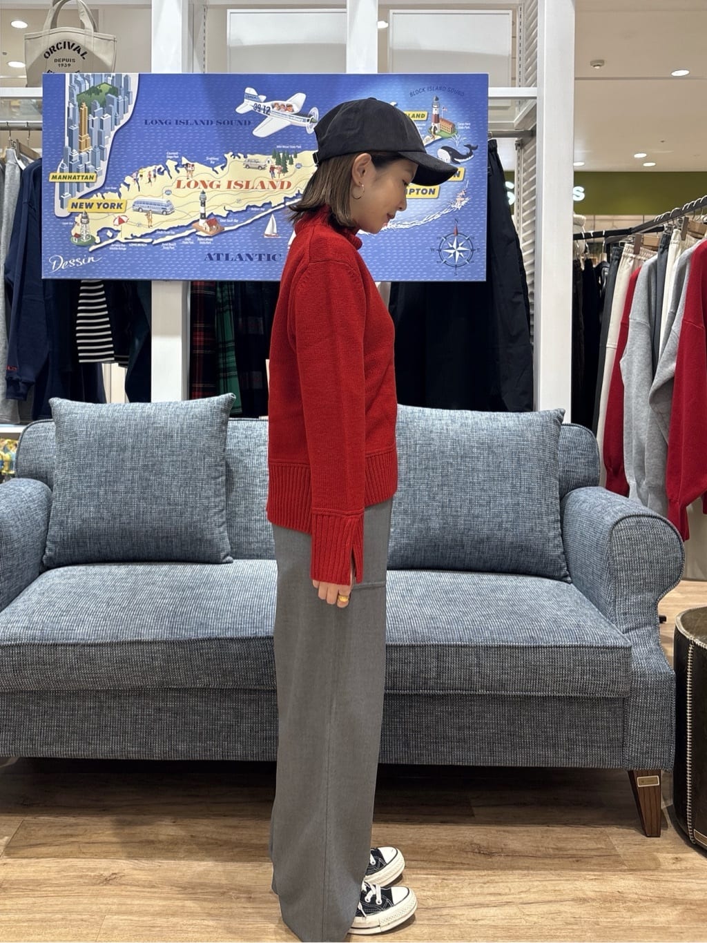 risaさんの「Dessin｜【洗える】センタータックラインハイネックニット」を使ったコーディネート
