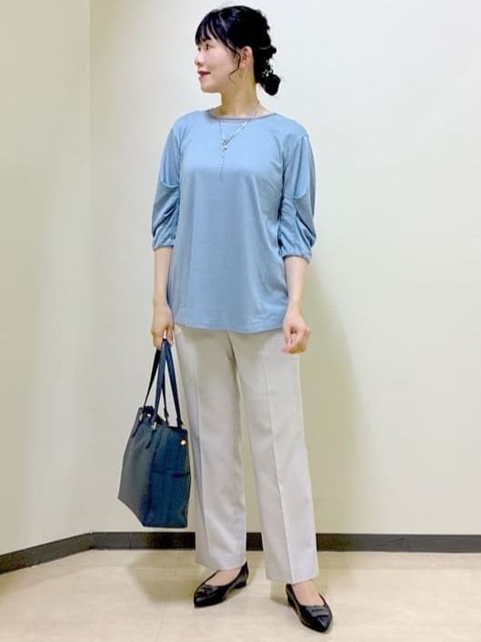  beni_gingerさんの「Reflect｜【マシンウォッシュ可】リネンライクフレアパンツ」を使ったコーディネート