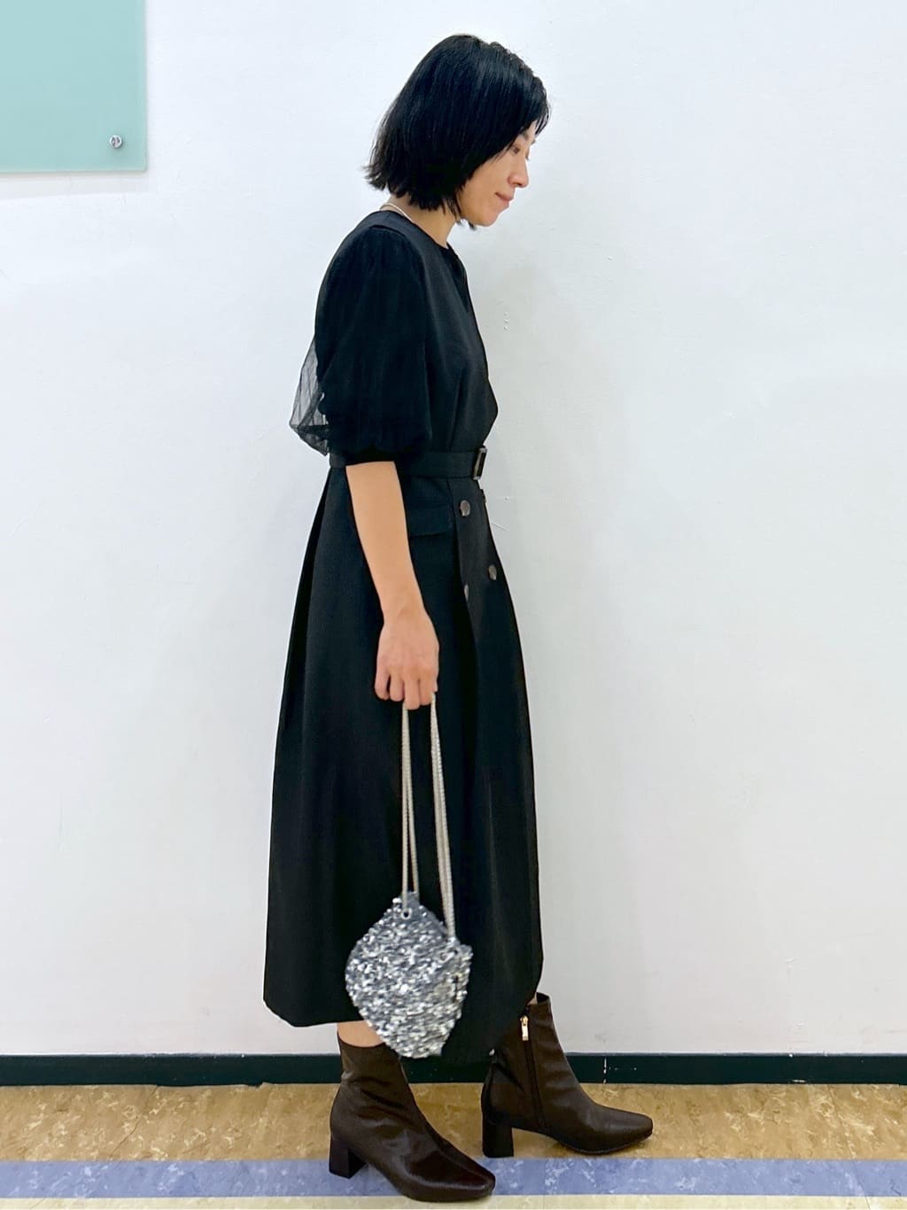 su.さんの「index｜《5色展開》マジョリカプリーツスリーブニット【洗濯機洗い可】」を使ったコーディネート