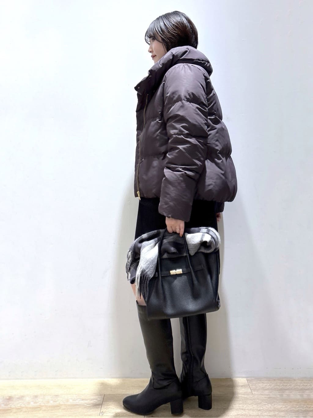 mizukiさんの「index｜KAWADAダウンショートコート【撥水／洗濯機OK／静電気防止裏地】《XS～LL》」を使ったコーディネート
