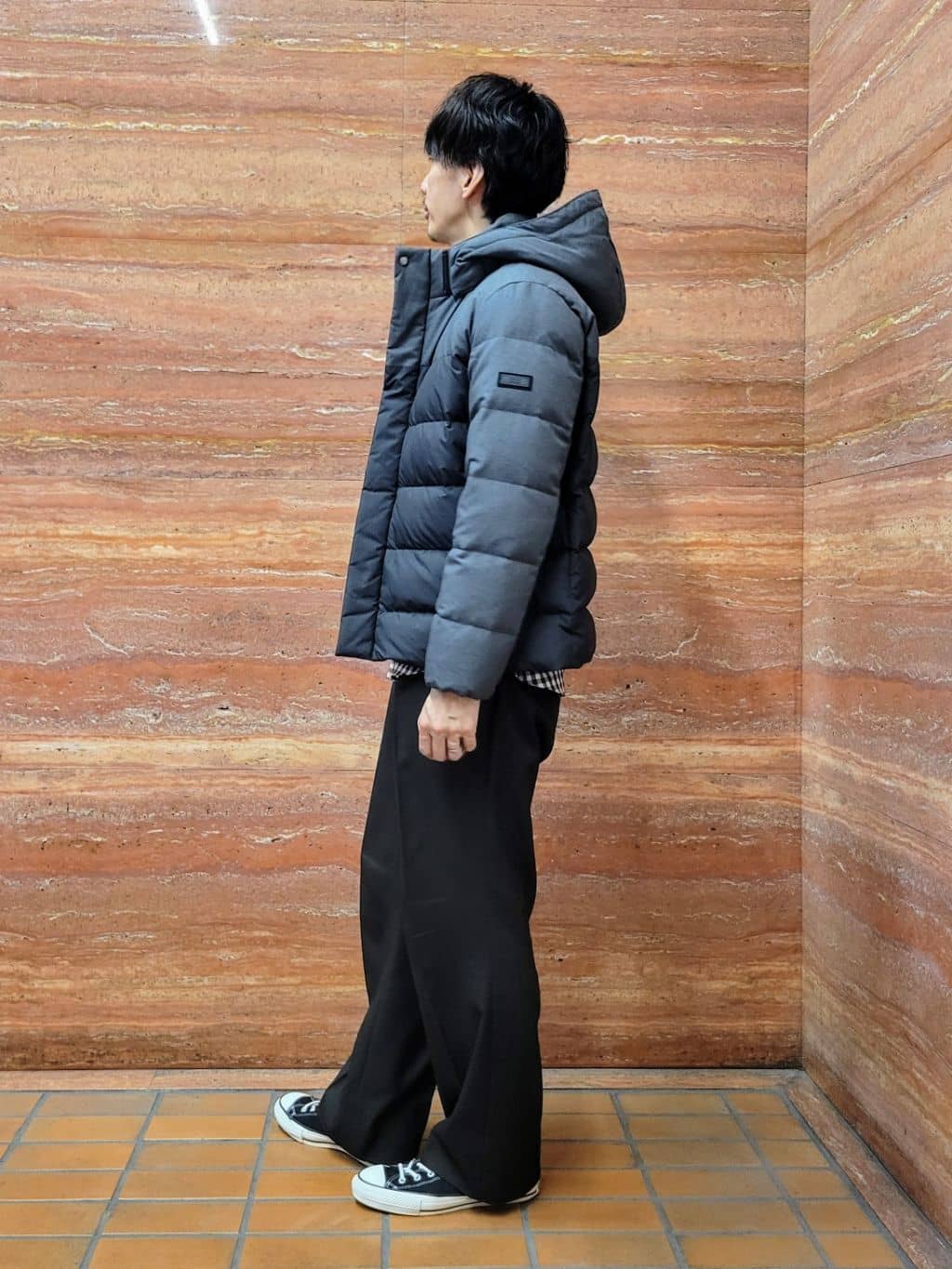 piroyaさんの「TAKEO KIKUCHI｜カラーコンビ ダウンブルゾン」を使ったコーディネート