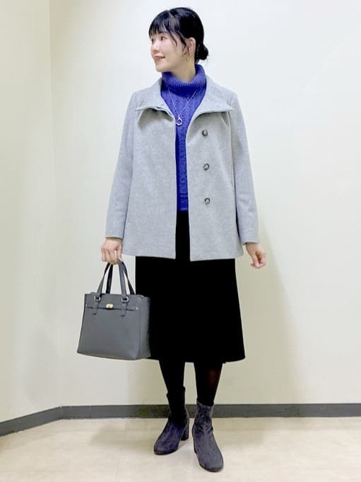  beni_gingerさんの「Reflect｜【SS-4Lサイズ／衿が顔に当たらない◎】スタンドネックミドルコート」を使ったコーディネート