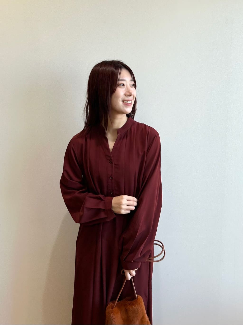 RINAさんの「OPAQUE.CLIP｜バックプリーツワンピース【洗濯機OK】」を使ったコーディネート