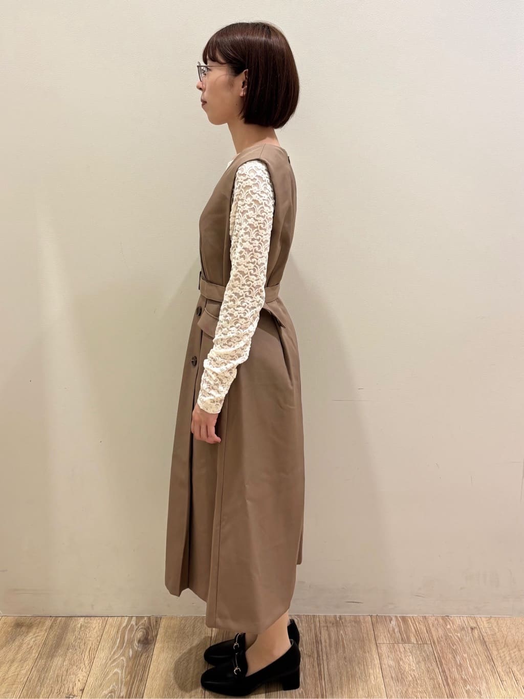 honamiさんの「index｜モールレースシアートップス【洗濯機OK】」を使ったコーディネート