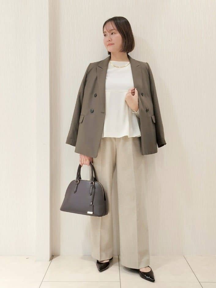naokoさんの「UNTITLED｜【セットアップ可】ウールライク ダブルブレストジャケット」を使ったコーディネート