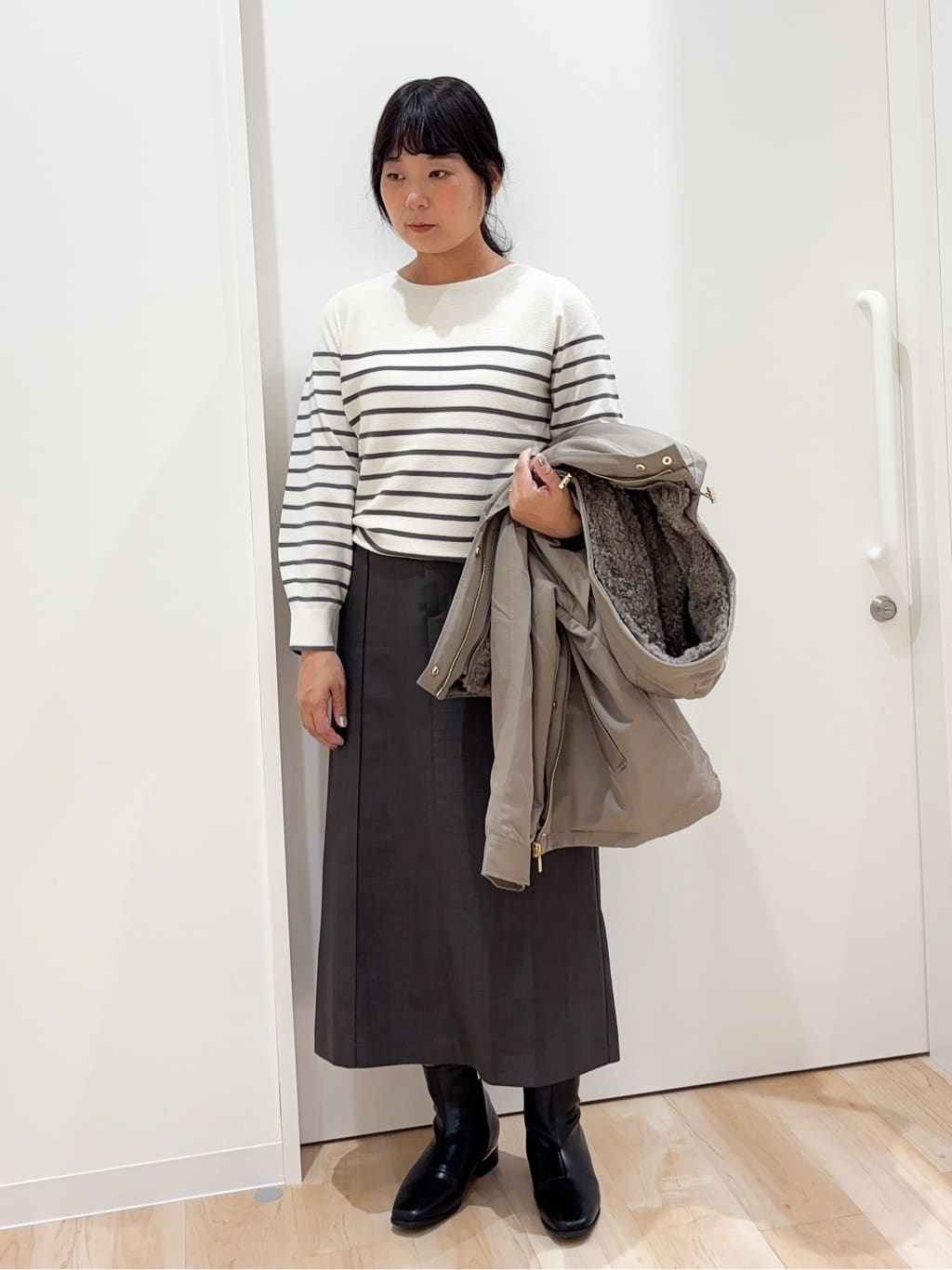 miraiさんの「grove｜【名品アウター/3WAY・はっ水】ボアライナー付マウンテンパーカ」を使ったコーディネート