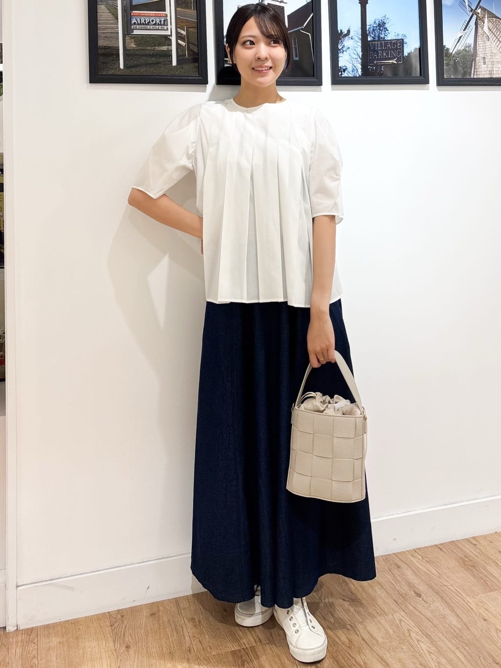 Ririkaさんの「Dessin｜【洗える】タックデザインブラウス」を使ったコーディネート