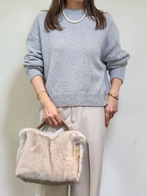 tomoさんの「UNTITLED｜【セットアップ可/ゆったり】ウール混ラメニット」を使ったコーディネート