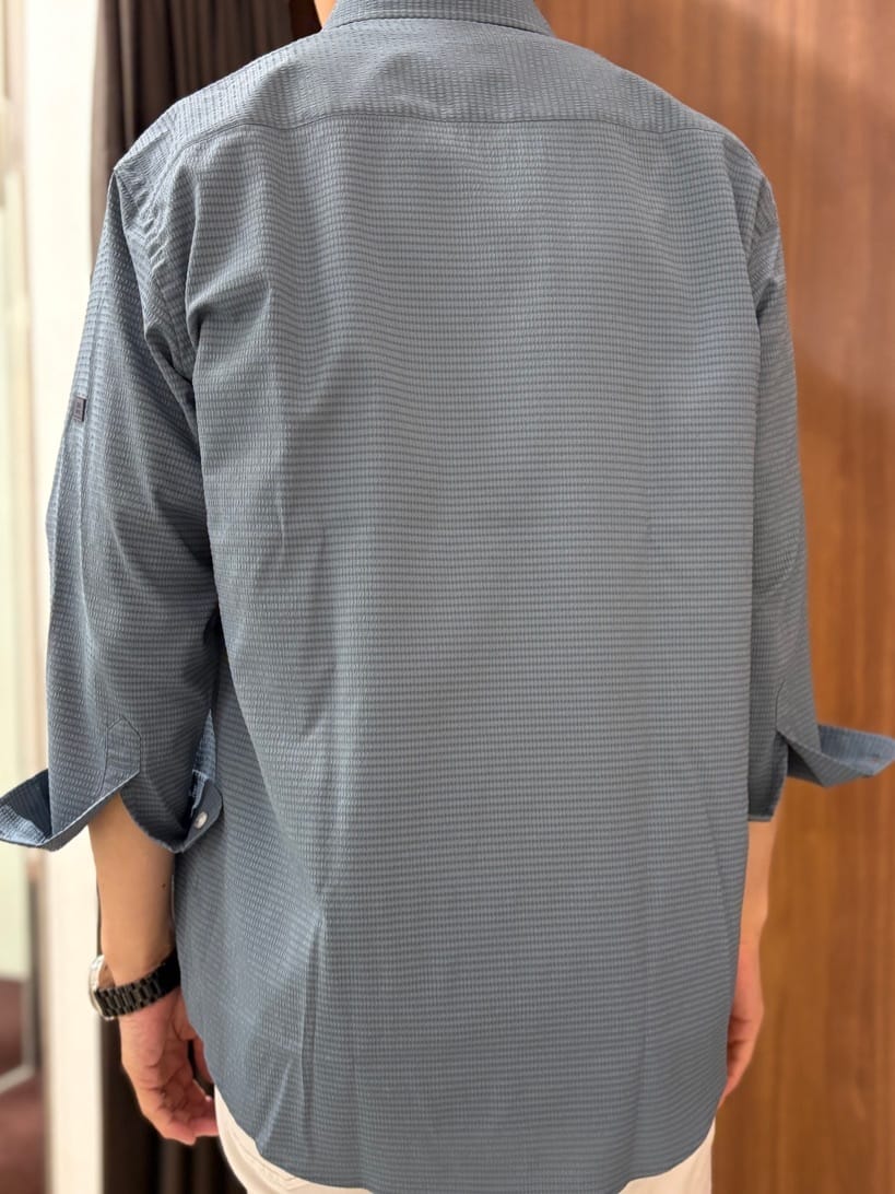 かたやまさんの「TAKEO KIKUCHI｜【COOL CITY WEAR】DotAir（R）サッカー シャツ」を使ったコーディネート