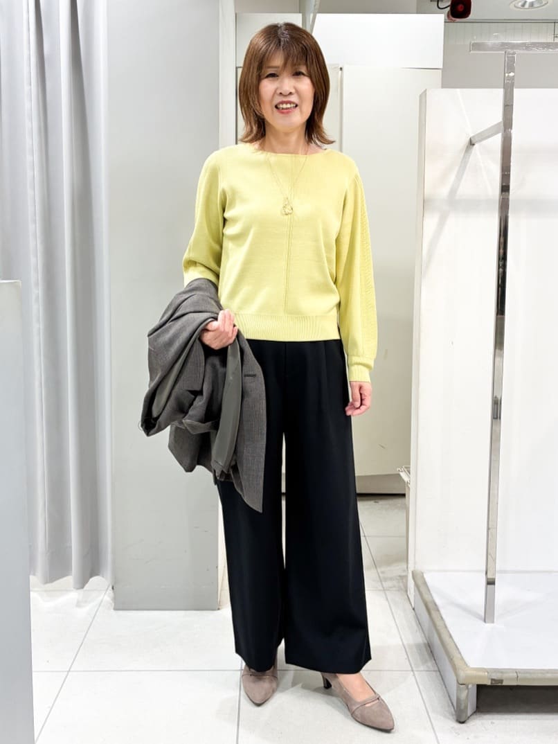 たみちゃんさんの「Reflect｜【選べる6色／長く着られる◎】ボートネックニット」を使ったコーディネート