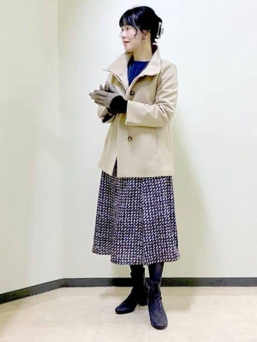 beni_gingerさんの「Reflect｜【SS-4Lサイズ／衿が顔に当たらない◎】スタンドネックミドルコート」を使ったコーディネート