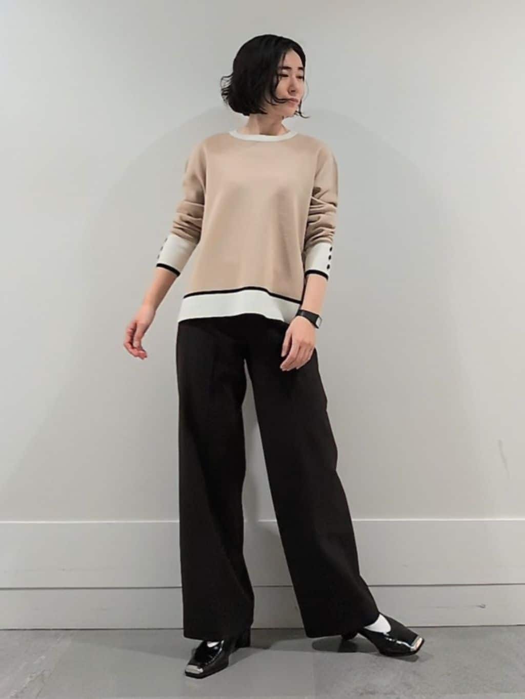 ミズタさんの「UNTITLED｜【アンサンブル可/洗える】ウールミラノリブニット」を使ったコーディネート