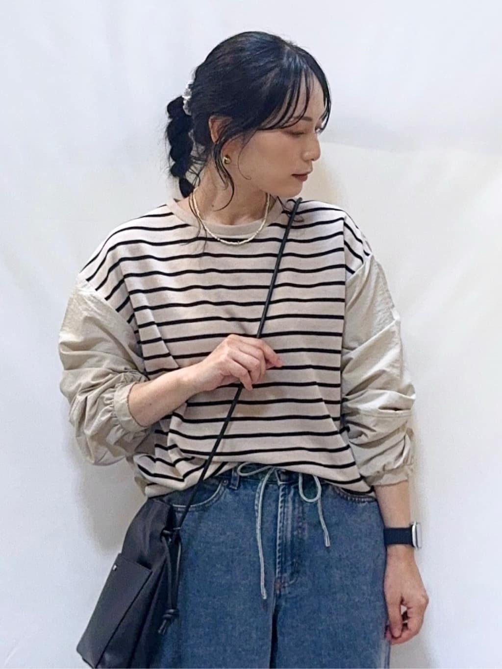 𝐇𝐢𝐫𝐨𝐦𝐢さんの「SHOO･LA･RUE｜【S-LL】インせず決まる 背中タック入り パフ袖トップス」を使ったコーディネート