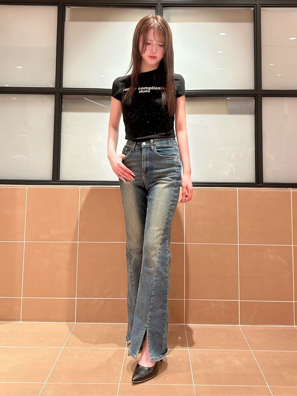 Arisaさんの「ESPERANZA｜◆【晴雨兼用/12時間パンプス】約8.5cm　歩きやすくて疲れにくい」を使ったコーディネート