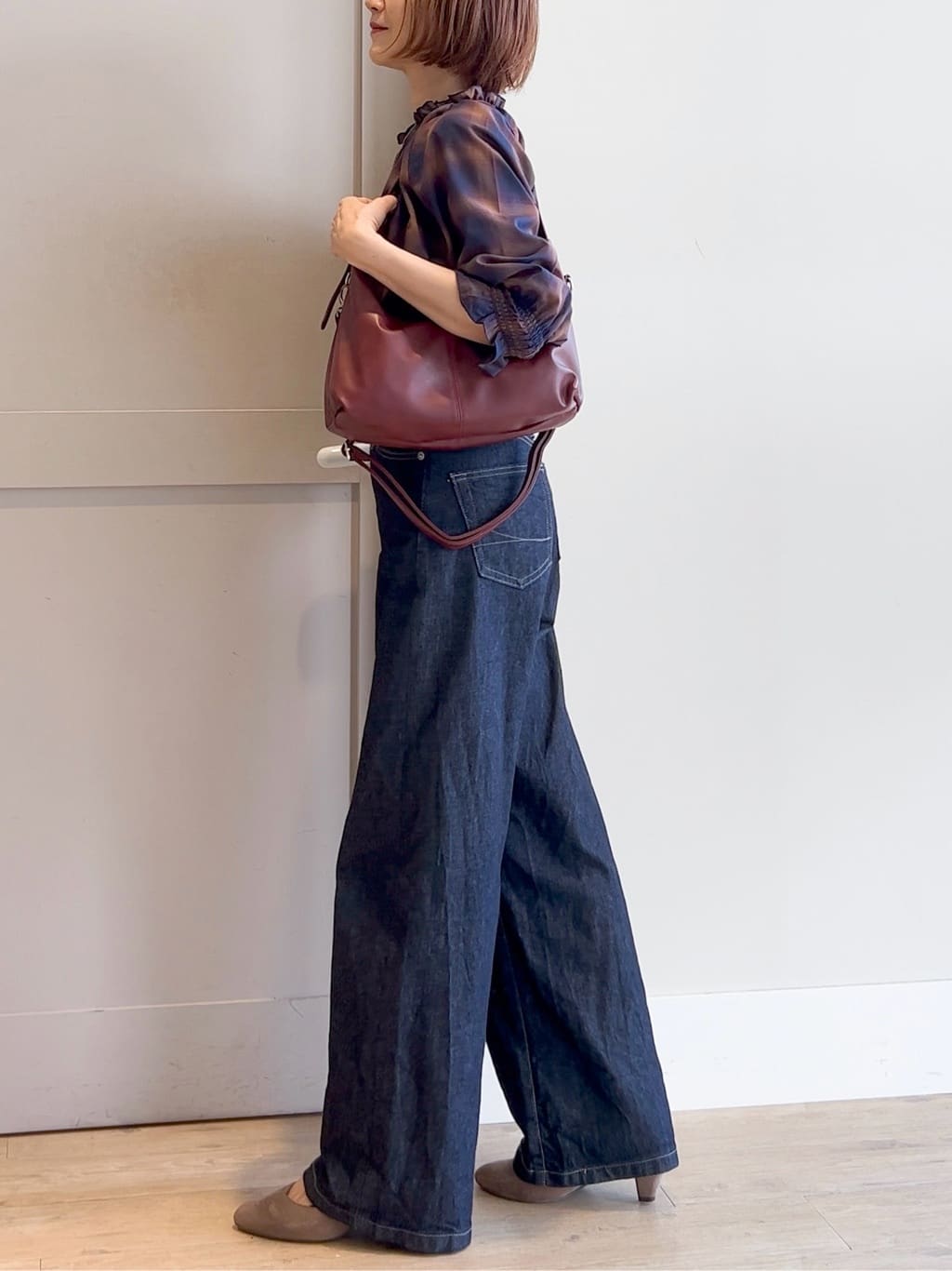 yamakoさんの「grove｜【SOMETHING&times;grove別注】LISAWIDE DENIM PANTS」を使ったコーディネート