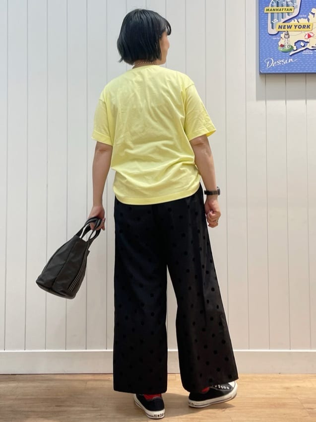 mikaさんの「Dessin｜【洗える】オーガニックコットンロゴTシャツ」を使ったコーディネート