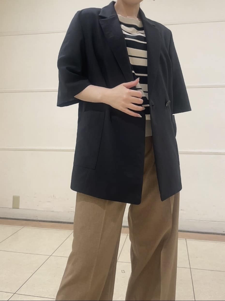 watanabeさんの「UNTITLED｜【吸水速乾/洗える】ハーフスリーブジャケット」を使ったコーディネート