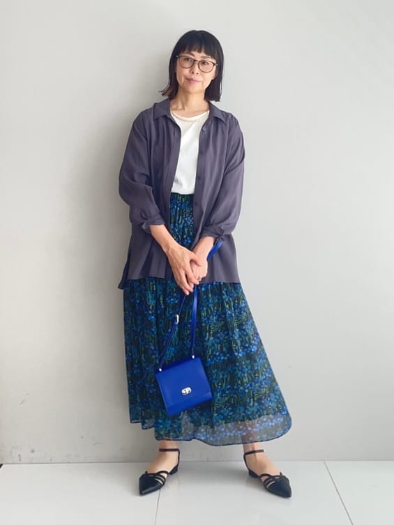 murayamaさんの「INDIVI｜【インナーとしても活躍！】シンプルTシャツ」を使ったコーディネート