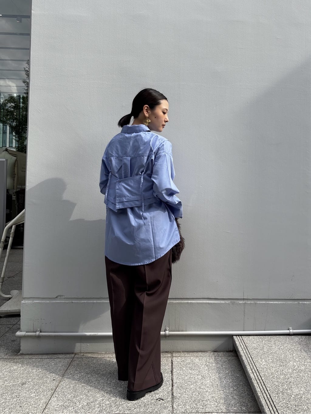 ayanoさんの「INDIVI｜Comfy SET UP｜イージーストレートワイドパンツ【セットアップ対応／通勤/カセット服】」を使ったコーディネート