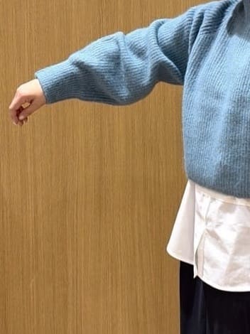 chiakiさんの「OPAQUE.CLIP｜MIXミドルゲージショートあぜニット【洗濯機OK】」を使ったコーディネート