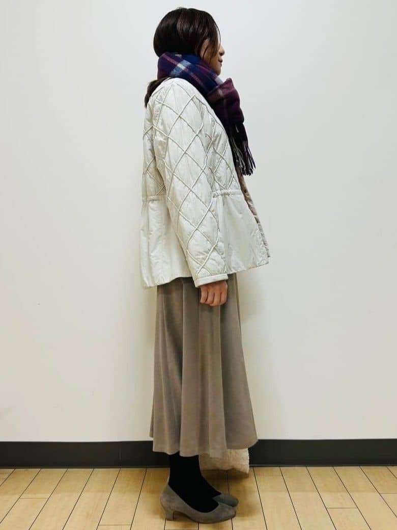 miiiさんの「Reflect｜【気軽な羽織に◎】中綿キルティングショートコート」を使ったコーディネート