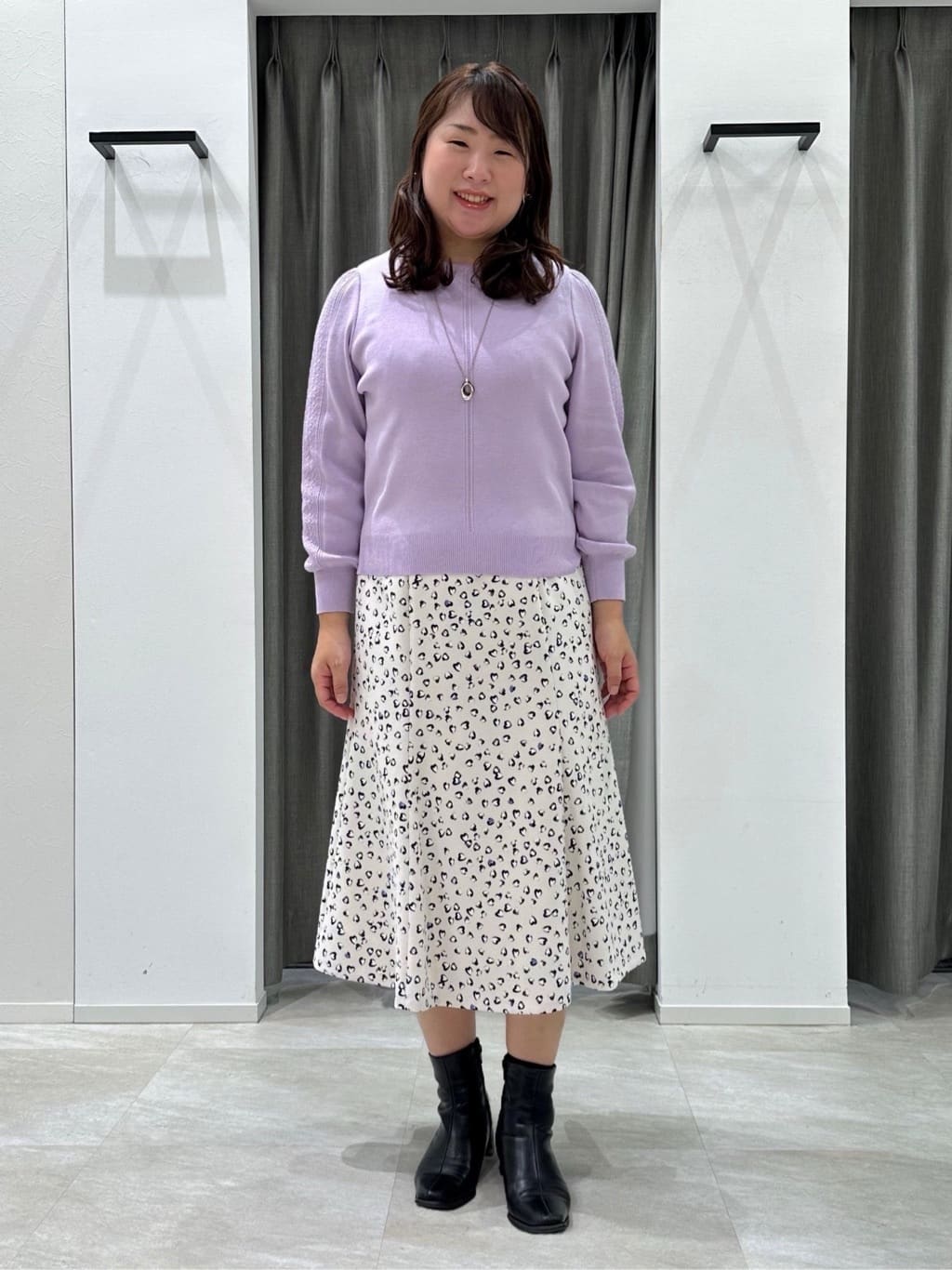 kimiさんの「UNTITLED｜ソフトフレアプリントスカート」を使ったコーディネート