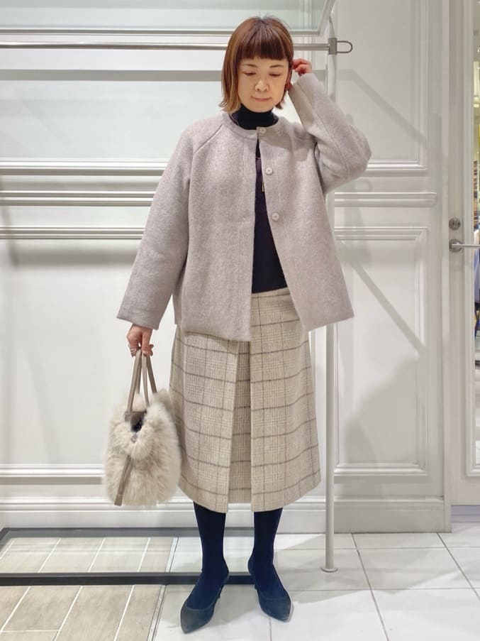 AKKOさんの「UNTITLED｜【8色展開/洗える】ウールカシミヤ ハイネックニット」を使ったコーディネート