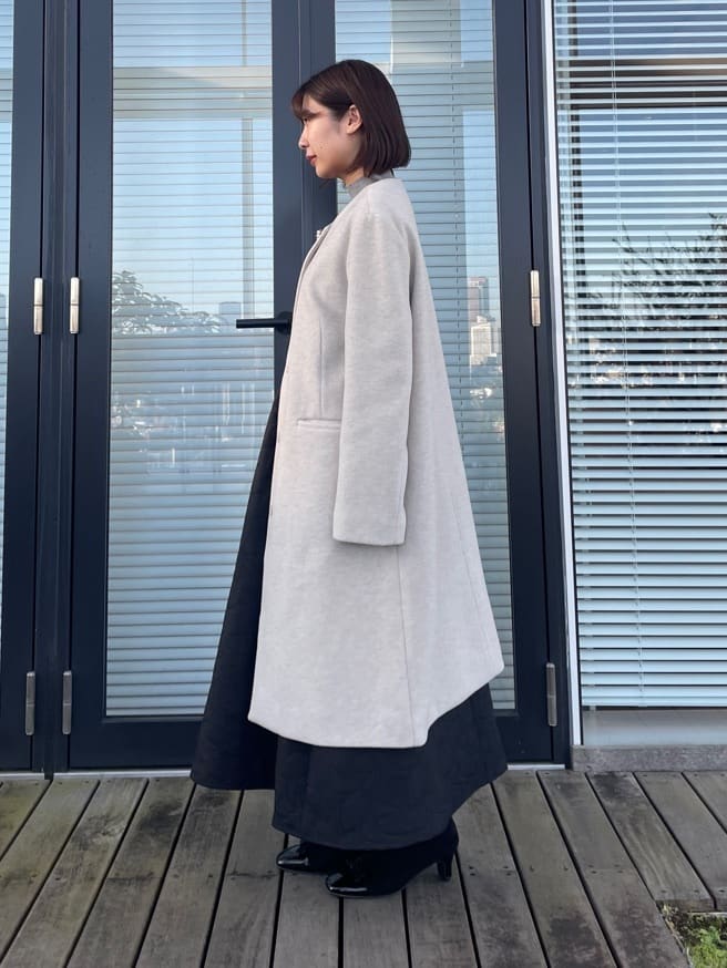 abeさんの「Couture brooch｜【多機能・フェミニン】パール調リブニット」を使ったコーディネート