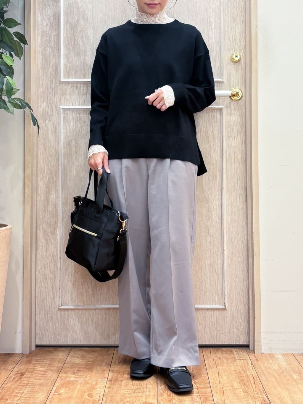 なみさんの「SHOO･LA･RUE｜【S-LL】上品なレースハイネックトップス」を使ったコーディネート